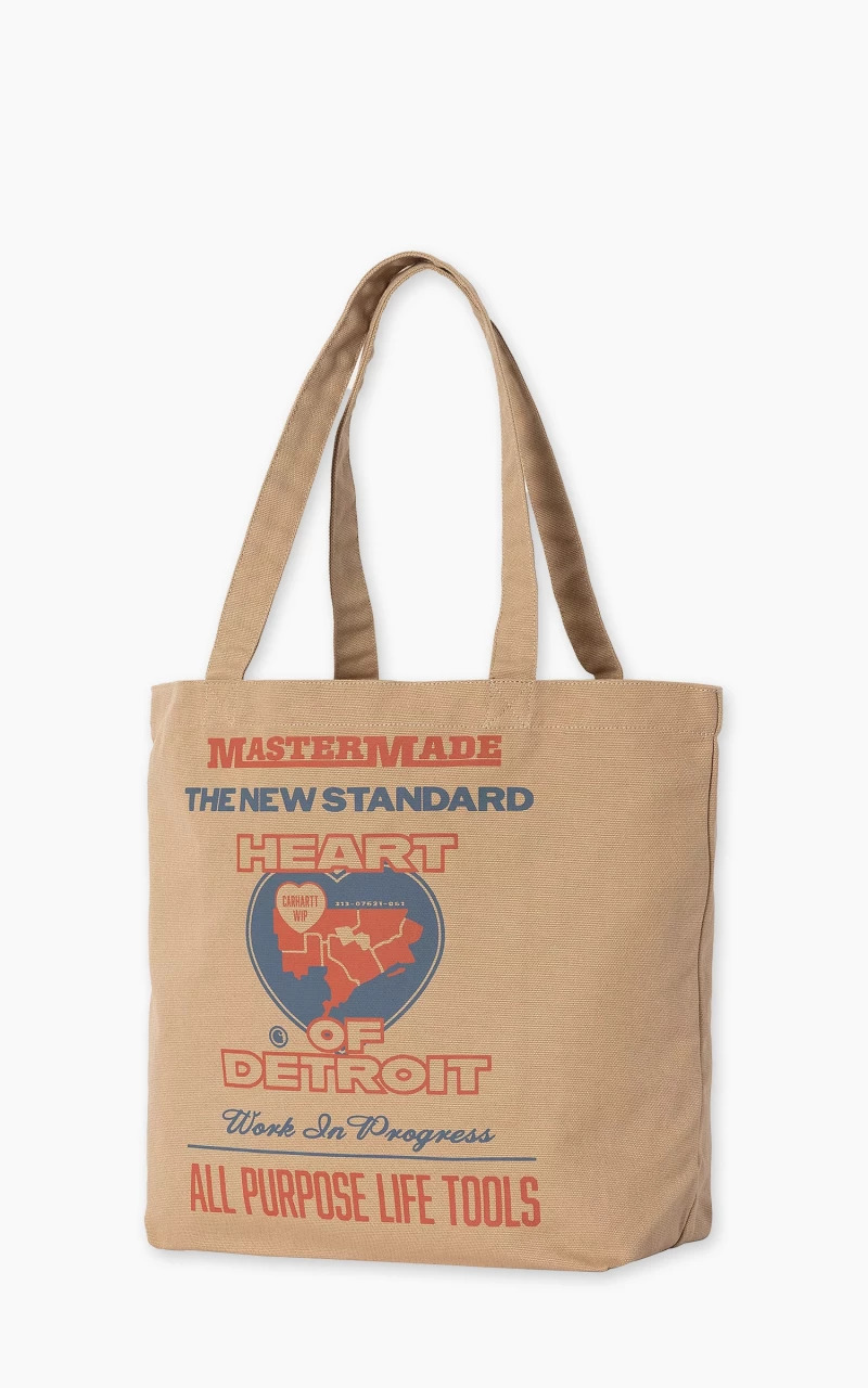 CANVAS GRAPHIC TOTE ARCAN PRINT/DUSTY H BROWN - 4