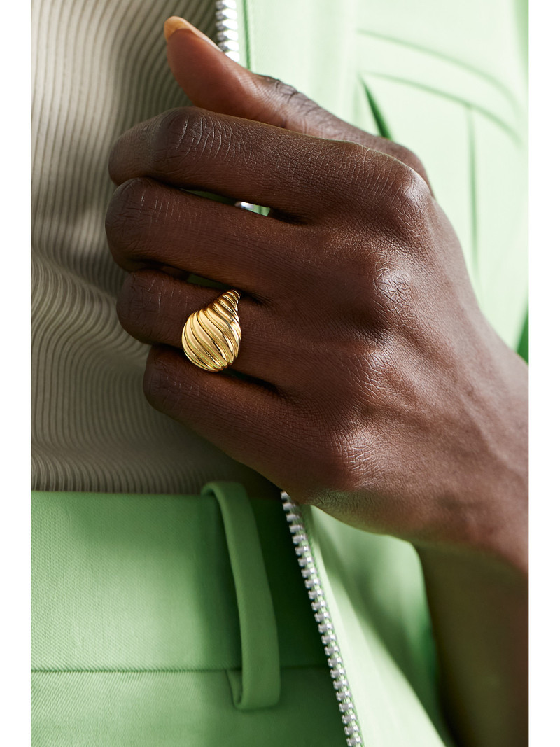 DAVID YURMAN Cable 18-karat Gold Signet Ring outlook