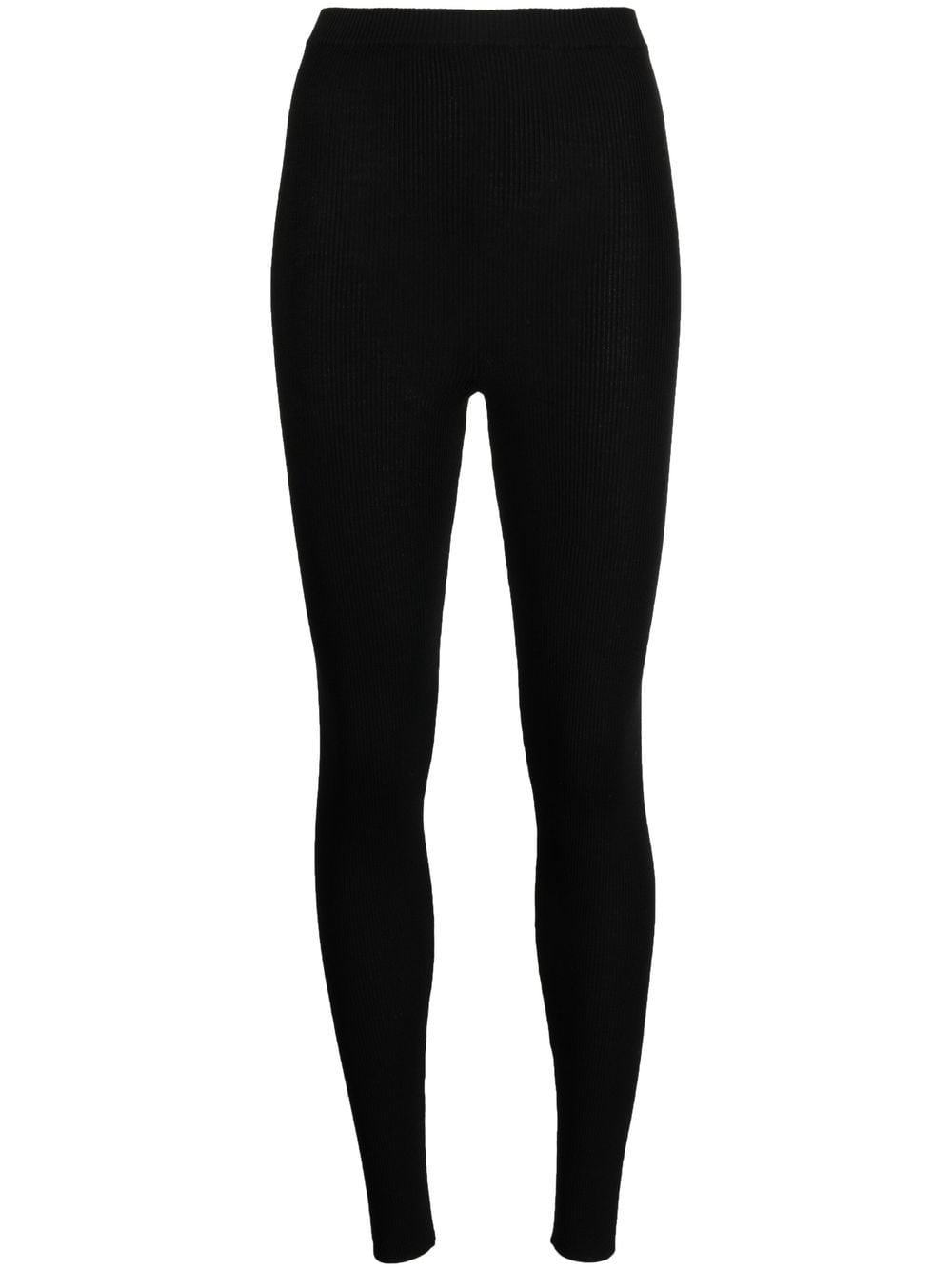 high-waist rib-knit leggings - 1