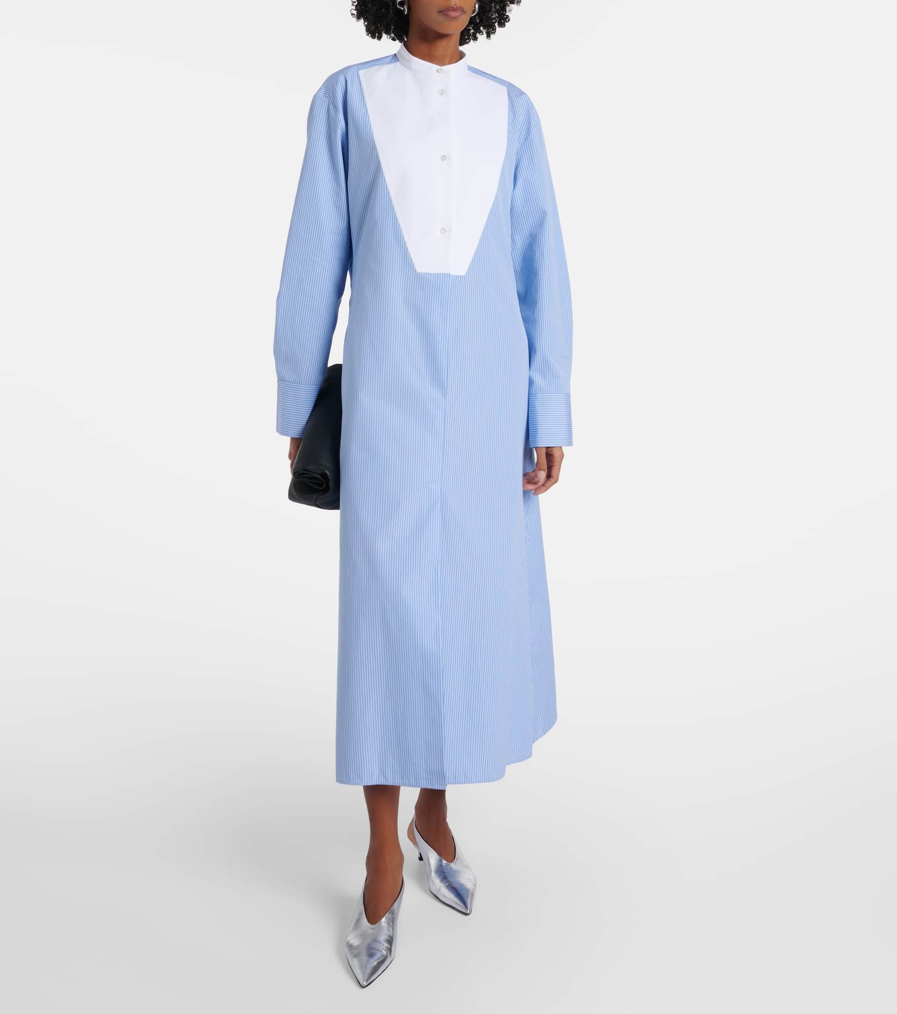 Pinstripe cotton shirt dress - 2