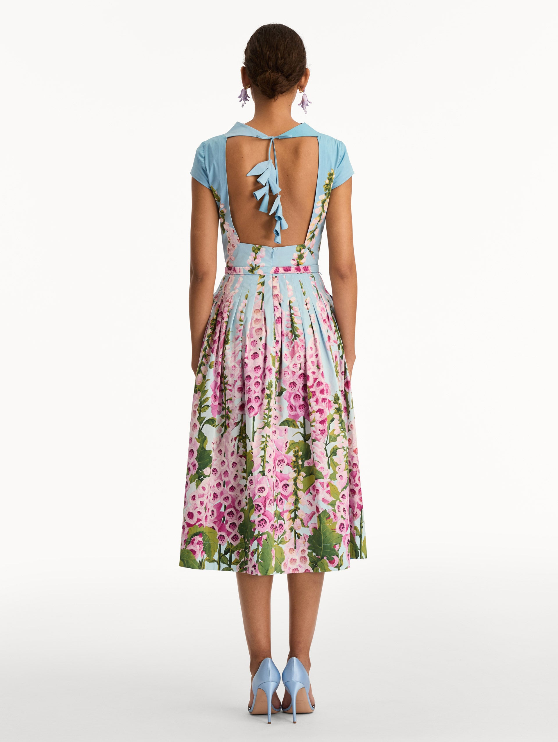 DEGRADÉ FOXGLOVE COTTON POPLIN DRESS - 3
