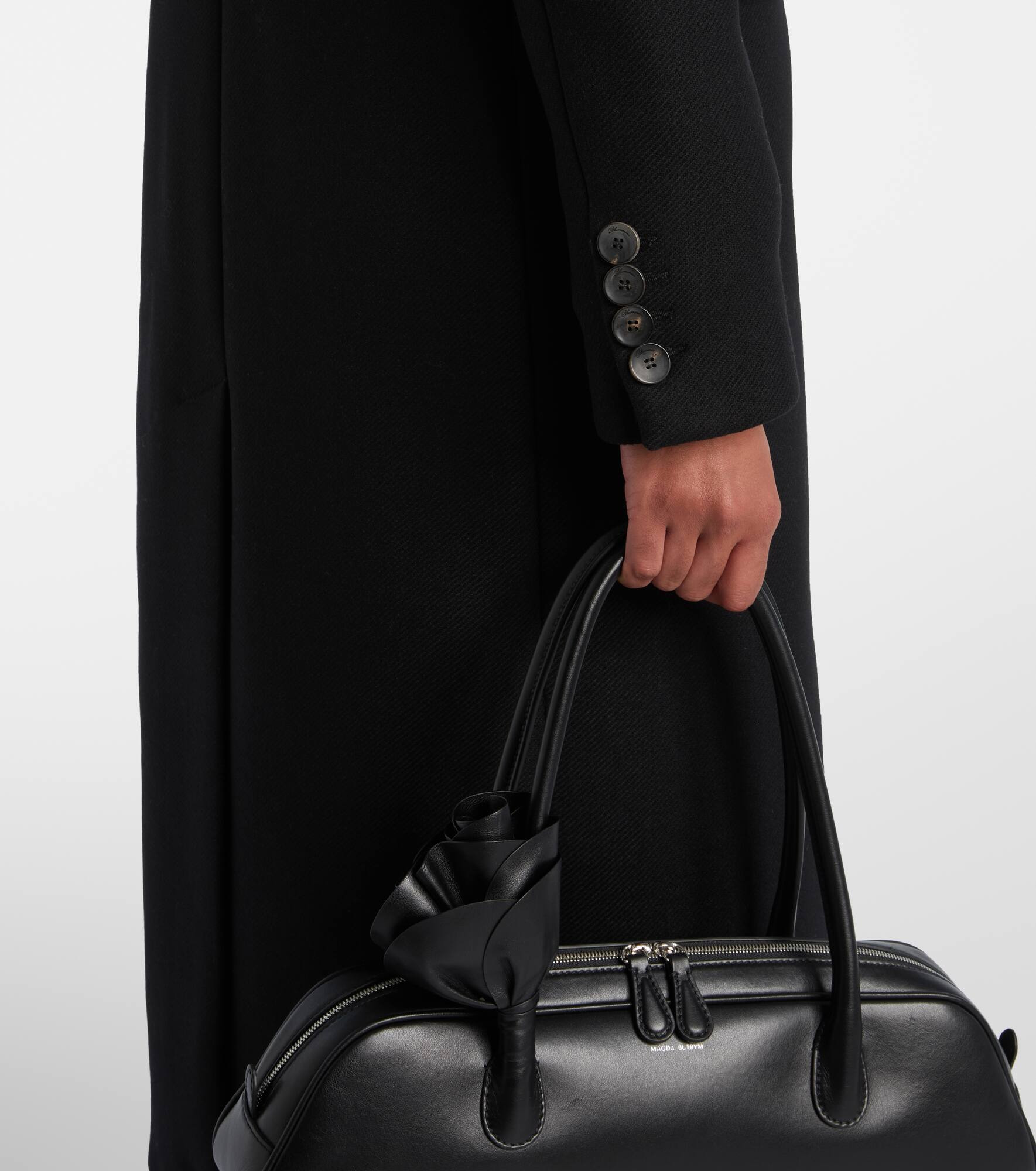 Embellished double-breasted wool-blend coat - 5