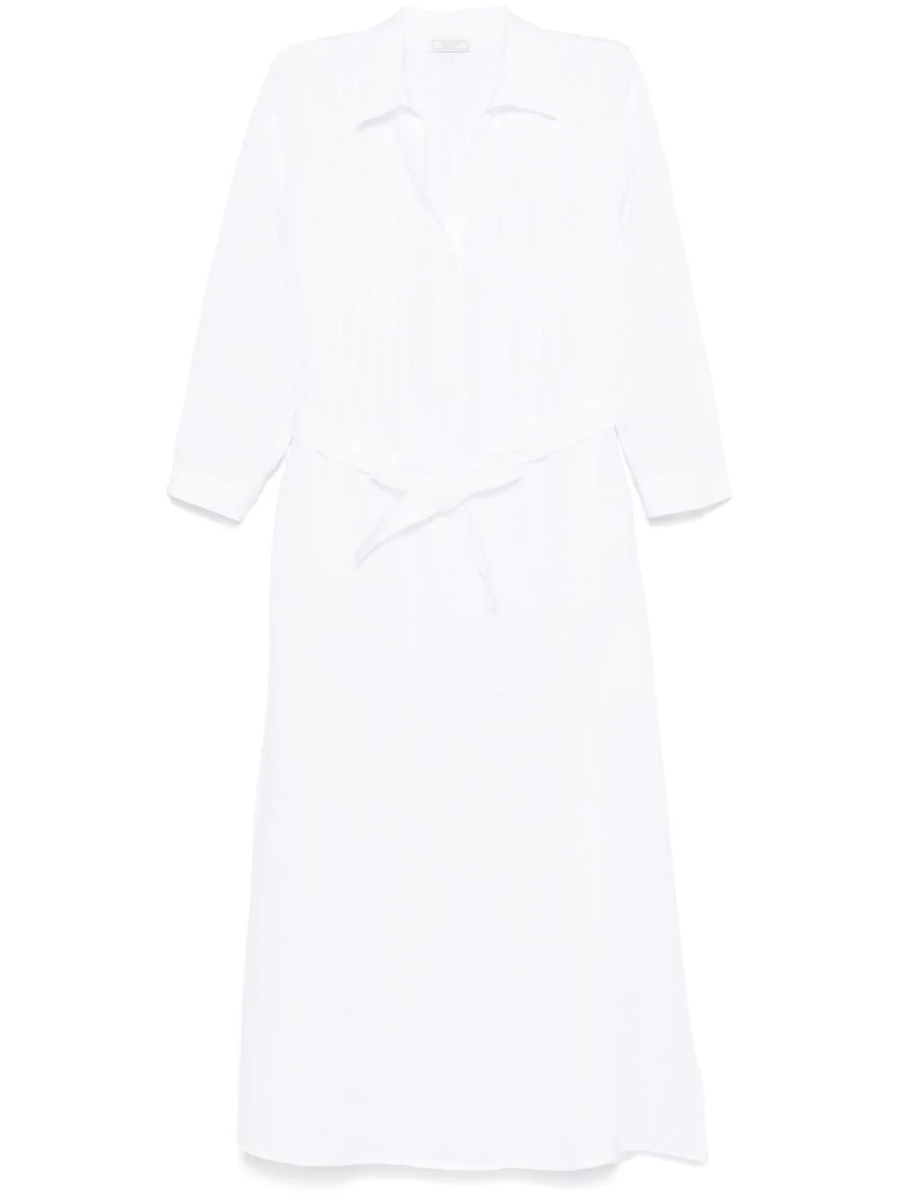 pintuck-detail midi dress - 1