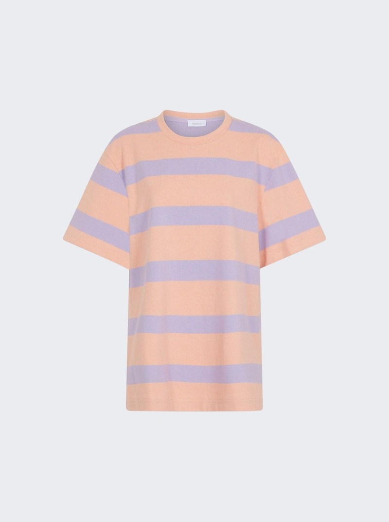 Tee Shirt Stripes Peach And Lavander 1