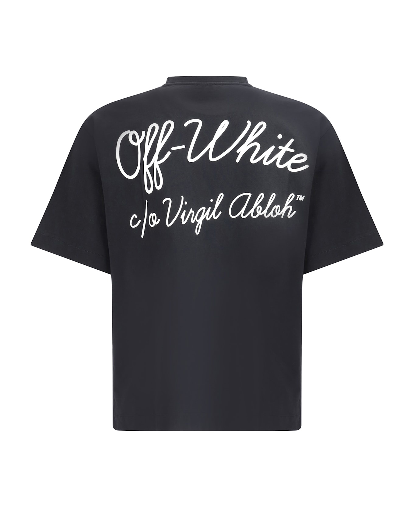 'script Skate' Black Cotton T-shirt - 2
