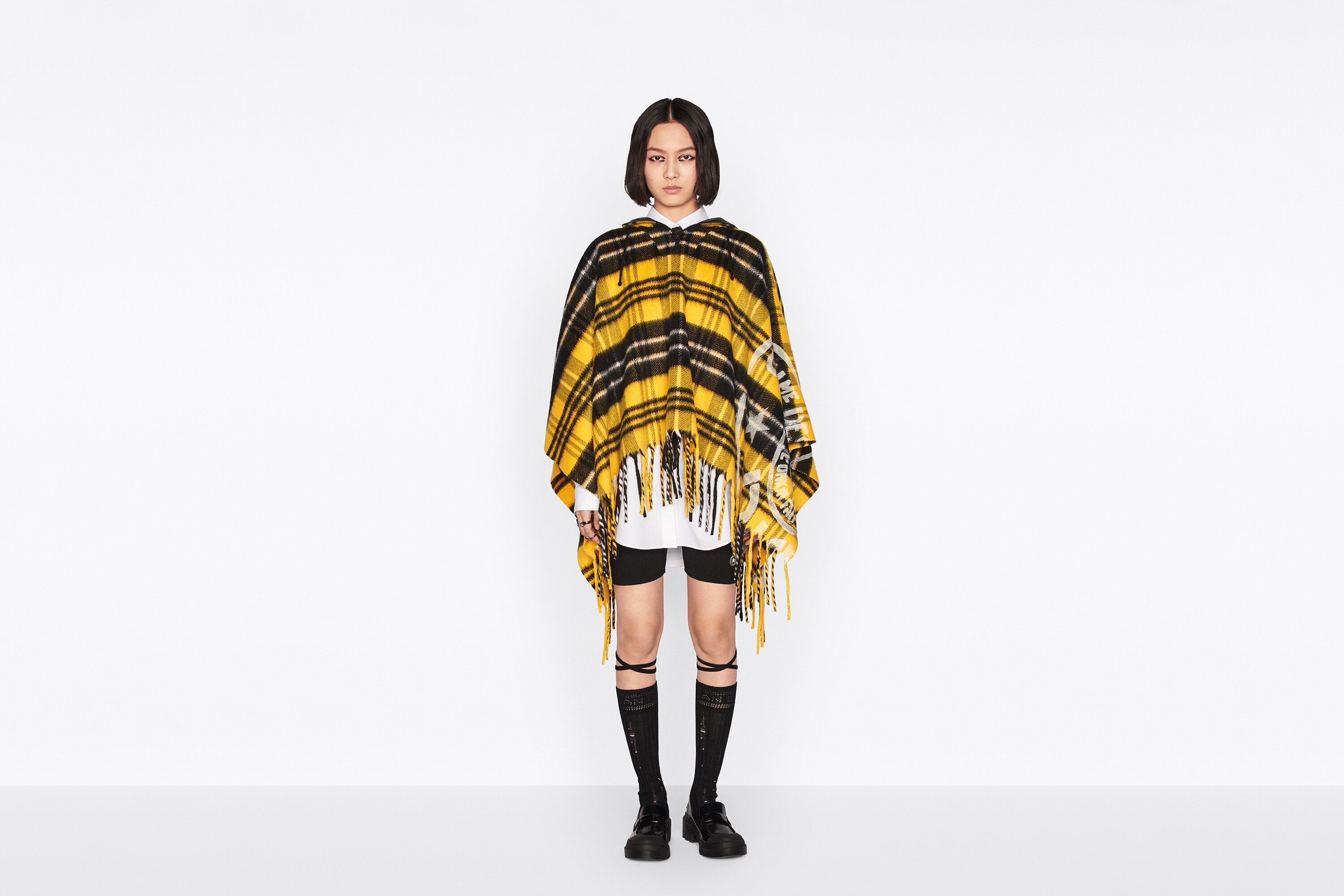 Hooded Fringed Poncho - 4