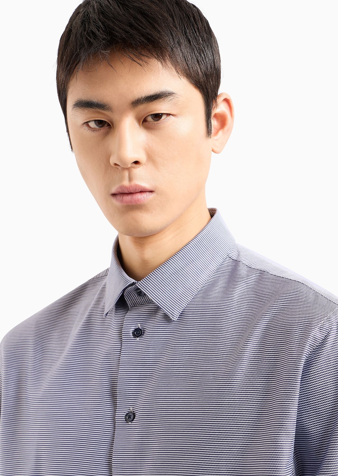 Modern-fit, striped twill shirt - 5