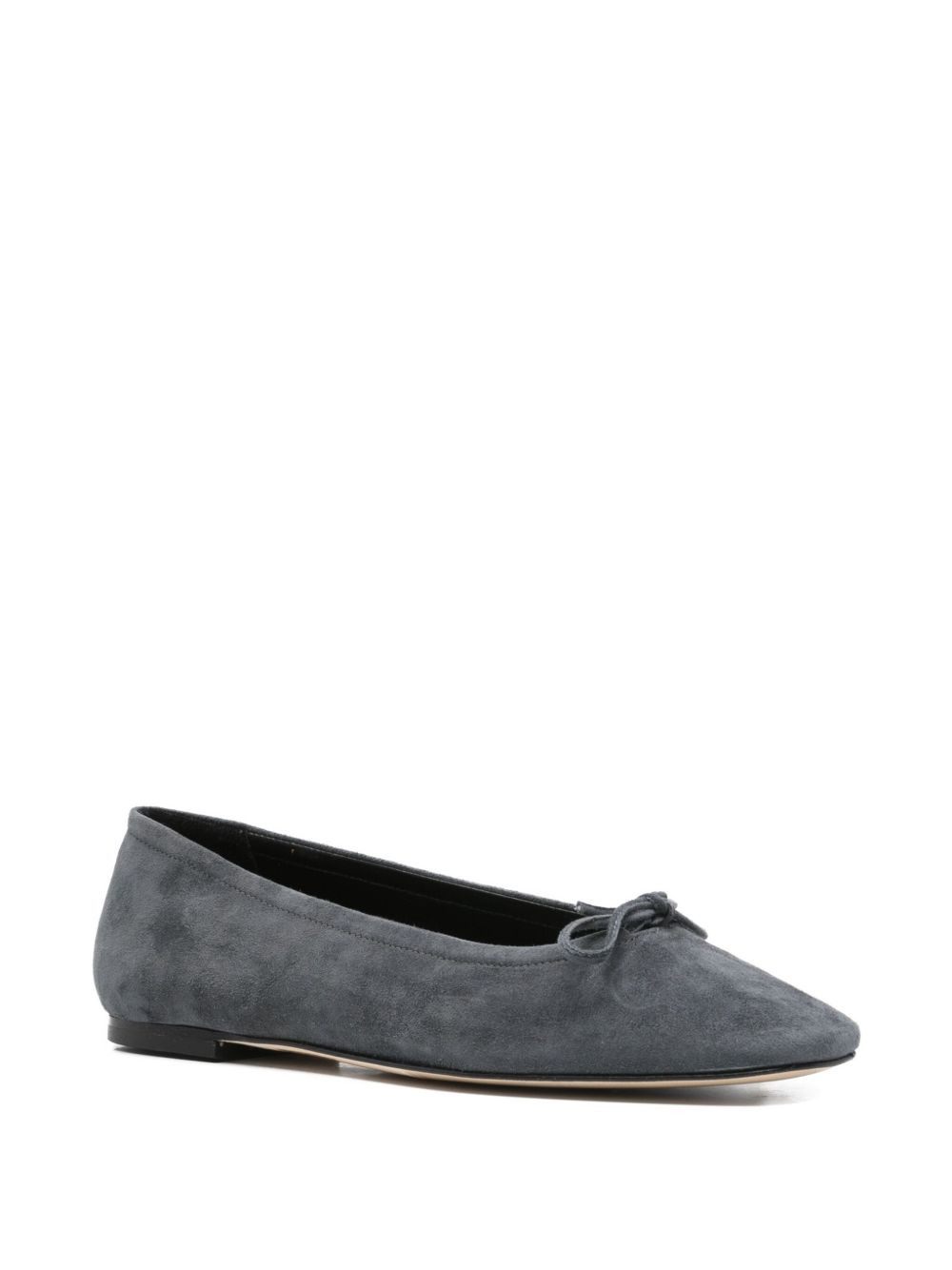 bow-detail square-toe flats - 2