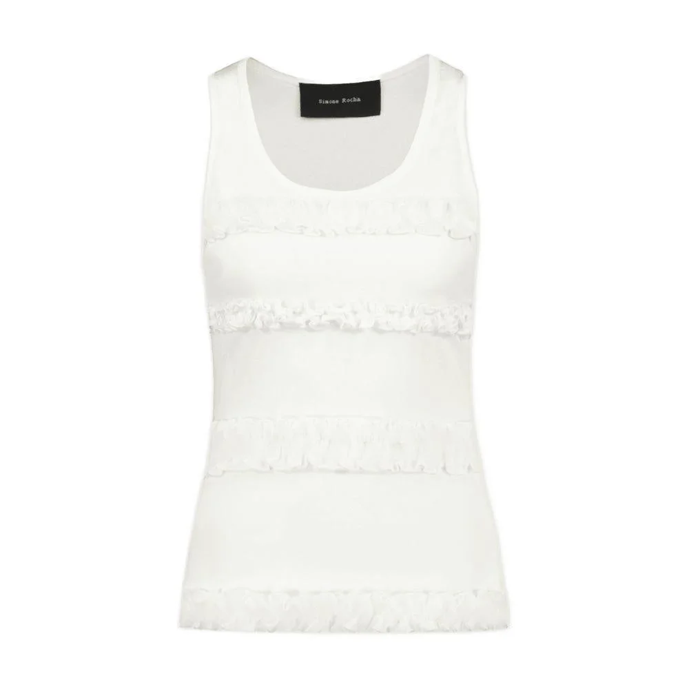 Simone Rocha Fitted Ruffle Frill T-Shirt - 1