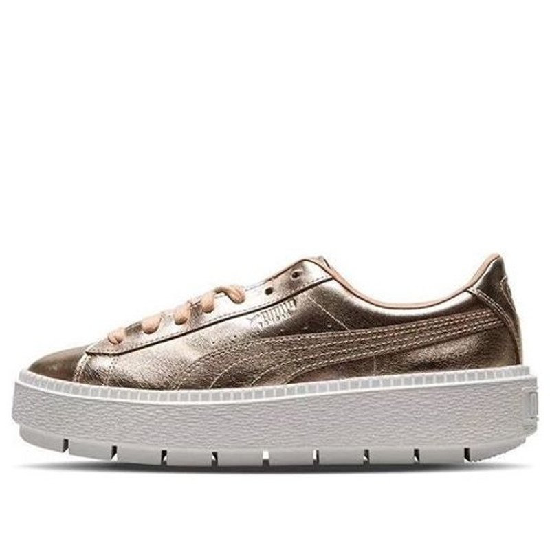(WMNS) PUMA Basket Platform Trace Luxe 'Dusty Coral' 367852-01 - 1
