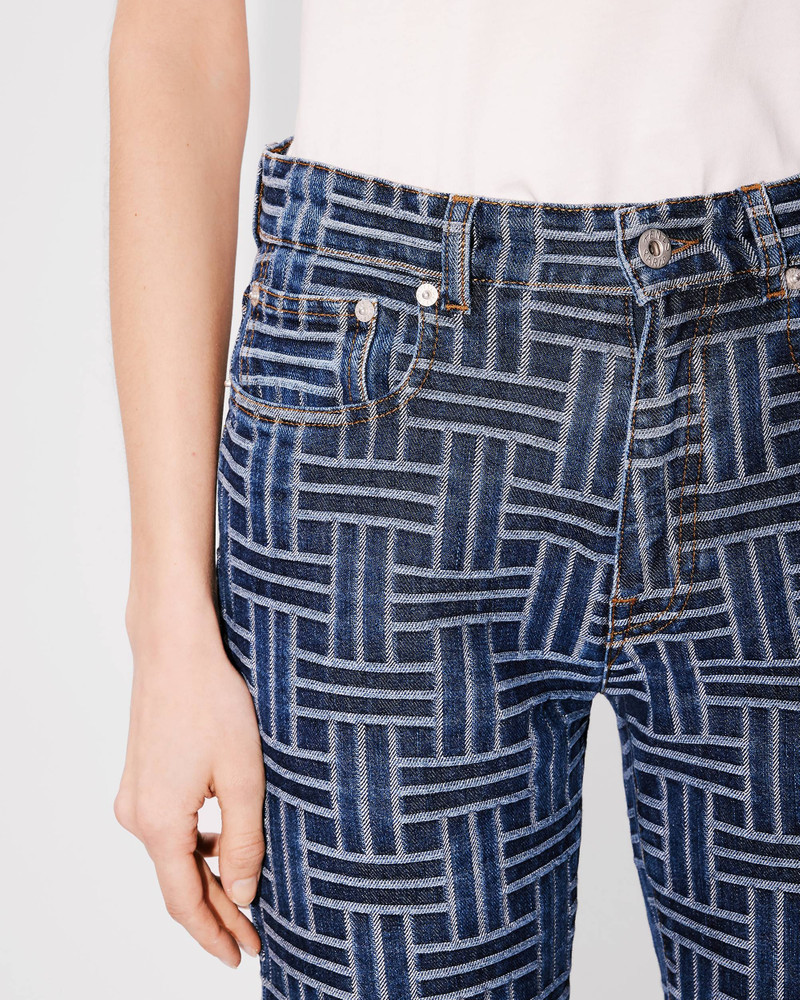 'KENZO Weave' BARA cropped jeans in japanese denim 6