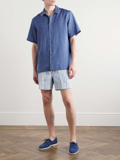 Loro Piana Camp-Collar Slub Linen Shirt outlook