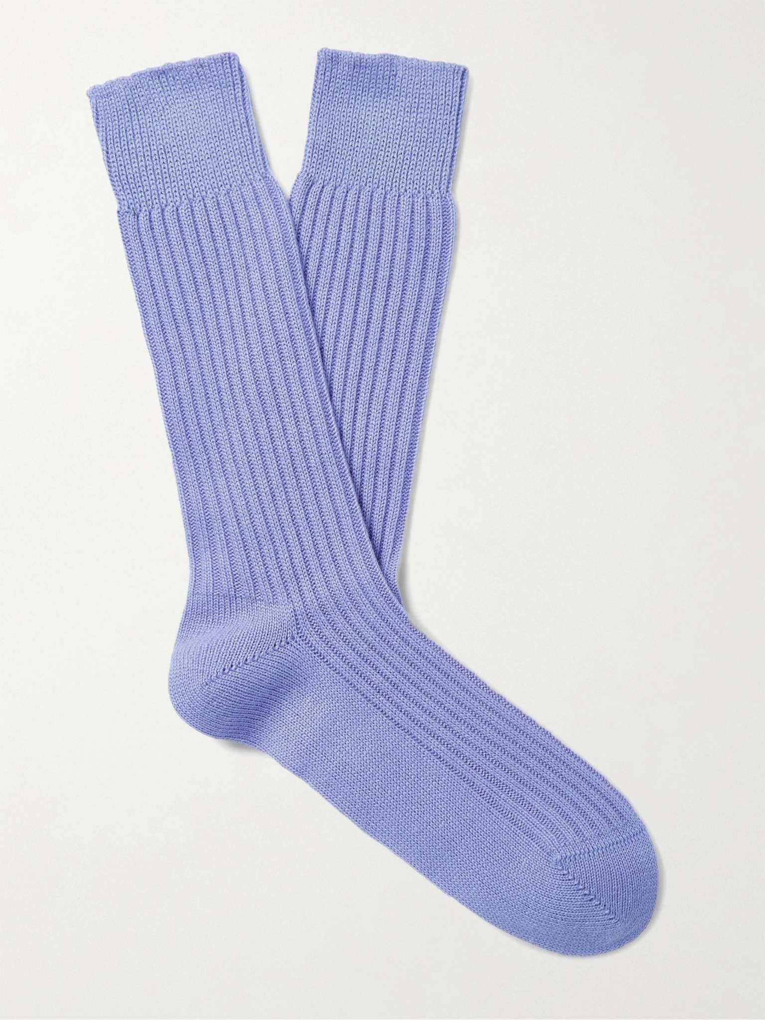 Ribbed Cotton Socks - 1