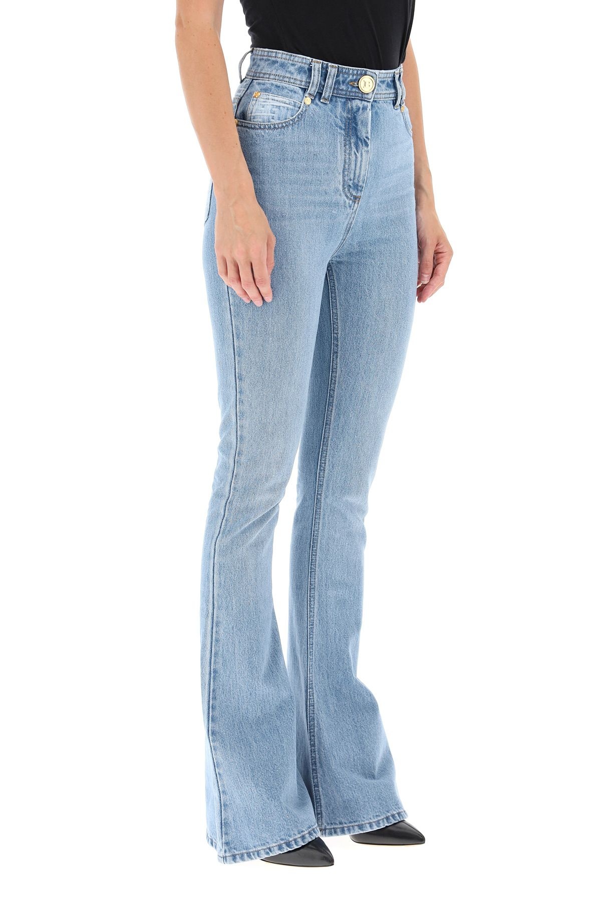 MONOGRAM FLARED JEANS - 3