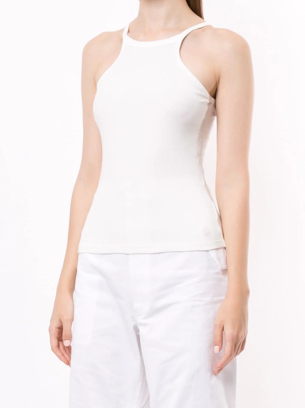 high neck spaghetti strap vest - 3