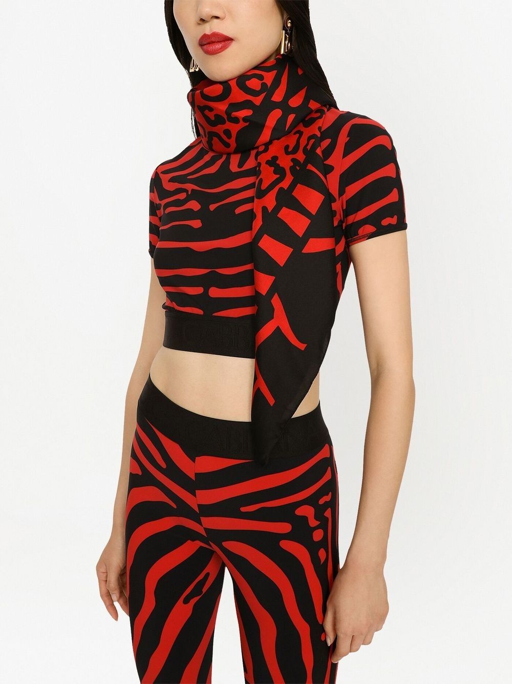 animal-print silk scarf - 2