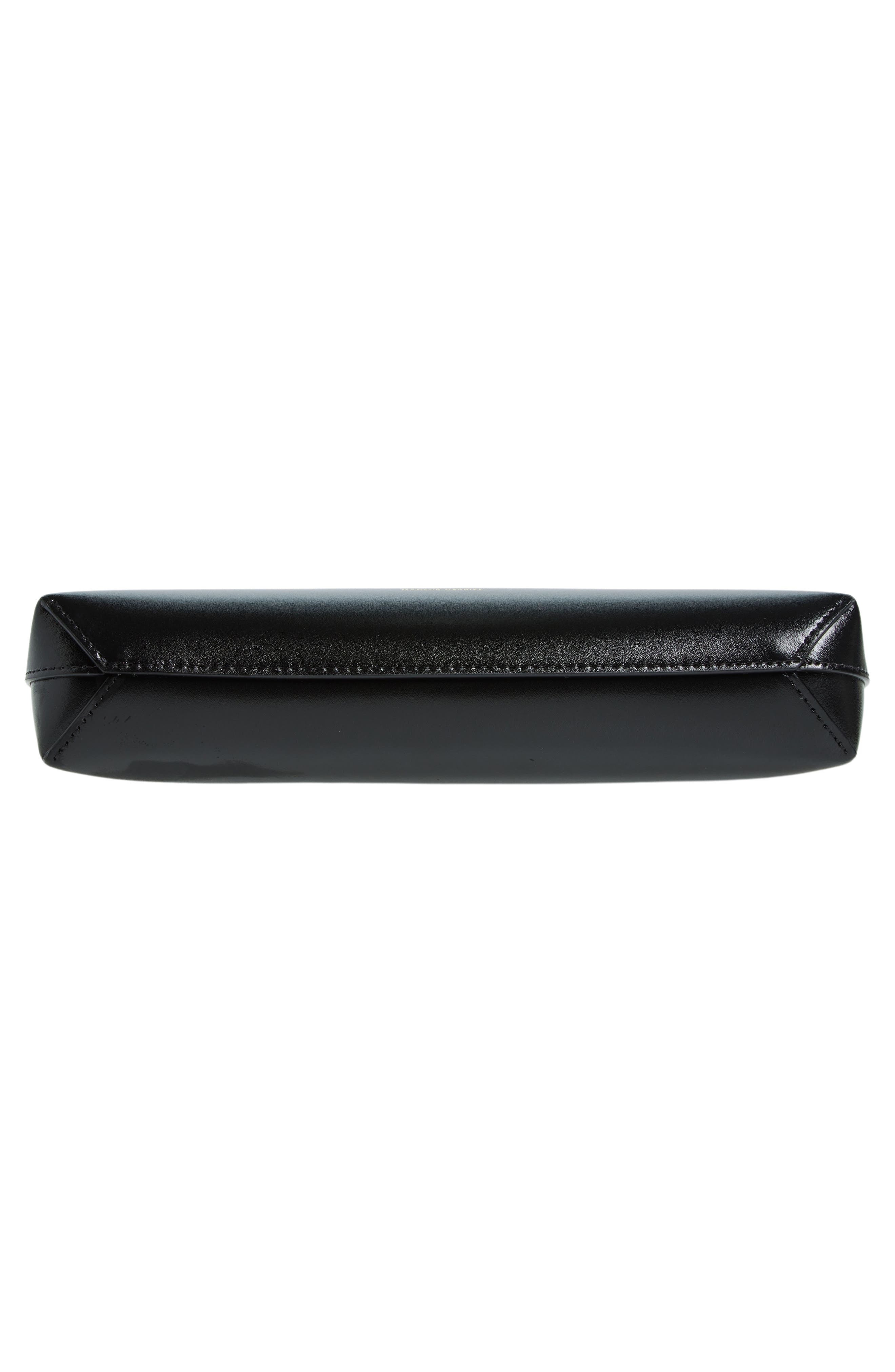 Mansur Gavriel Gaia Leather Shoulder Bag in Black/Flamma at Nordstrom - 6