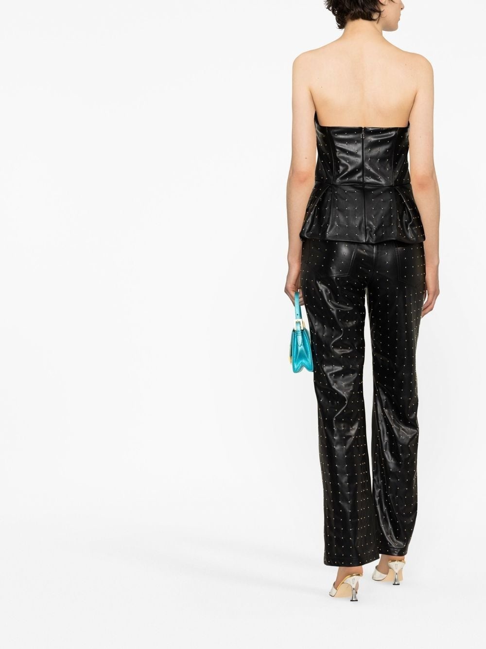 strapless peplum top - 4