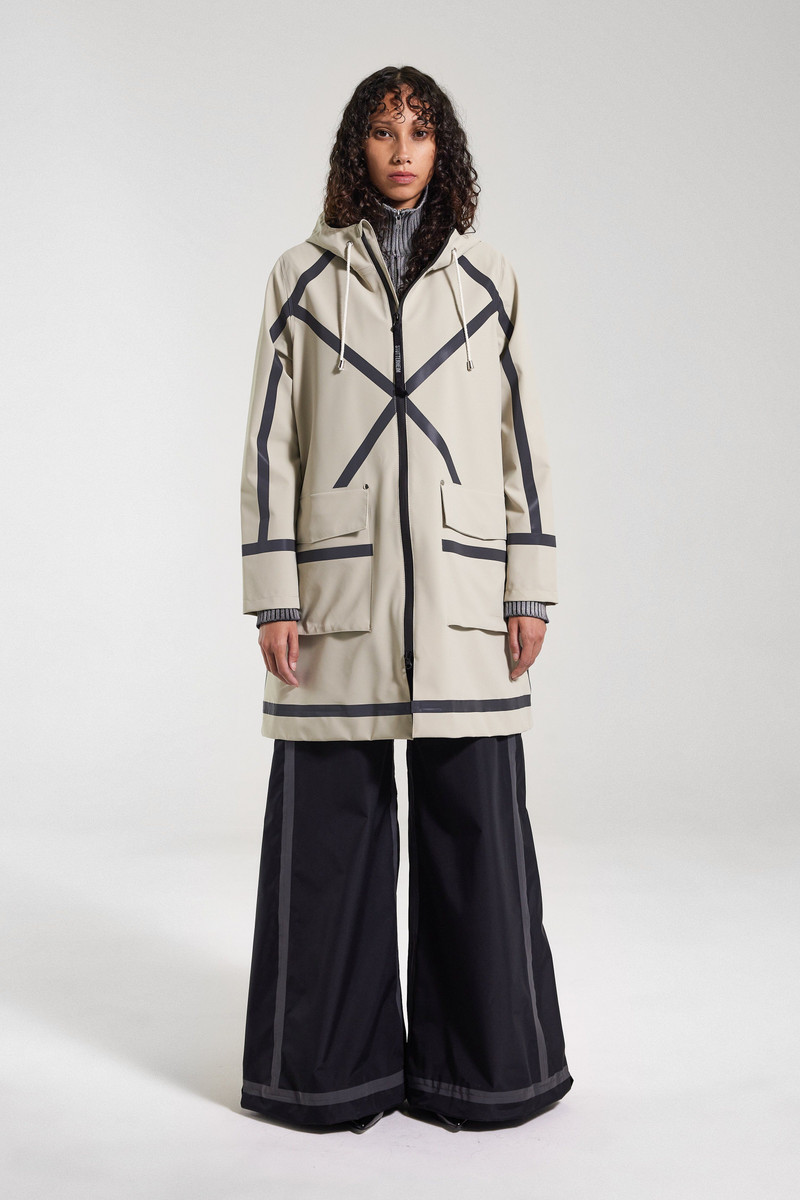 Stutterheim Mosebacke Tape Matte Raincoat Pelican outlook