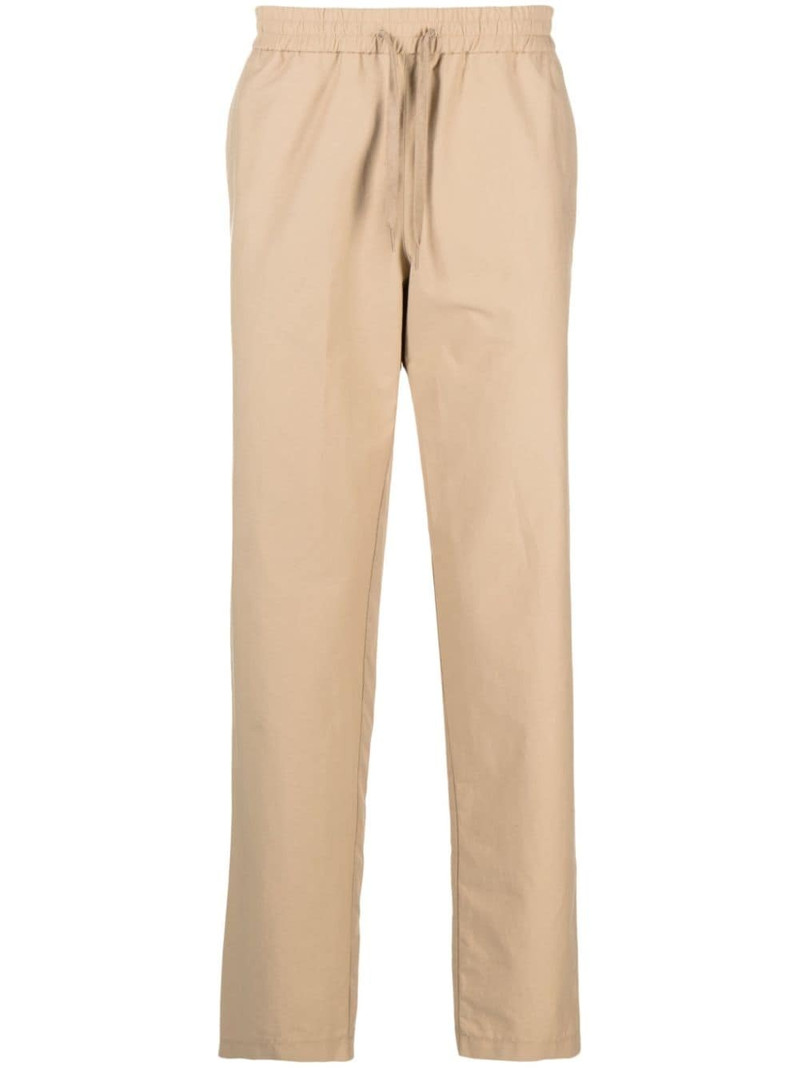 logo-embroidered straight-leg trousers 1