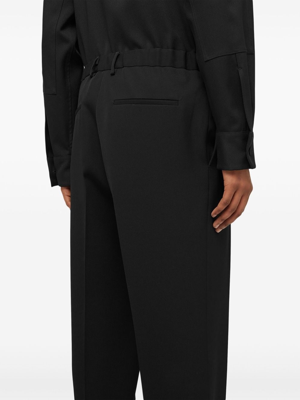 tapered-leg wool trousers - 5