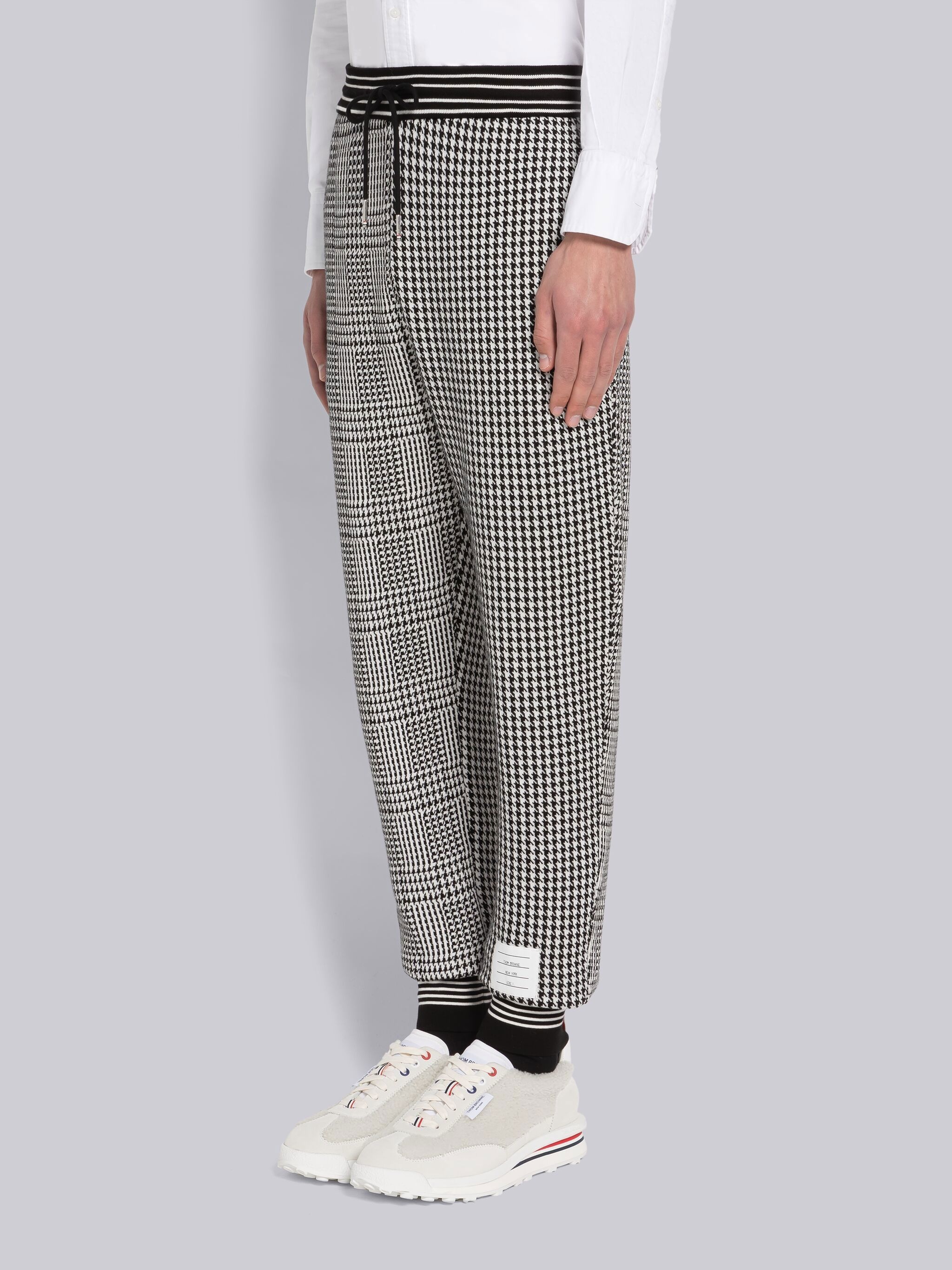 Houndstooth Cotton Sweatpants - 2