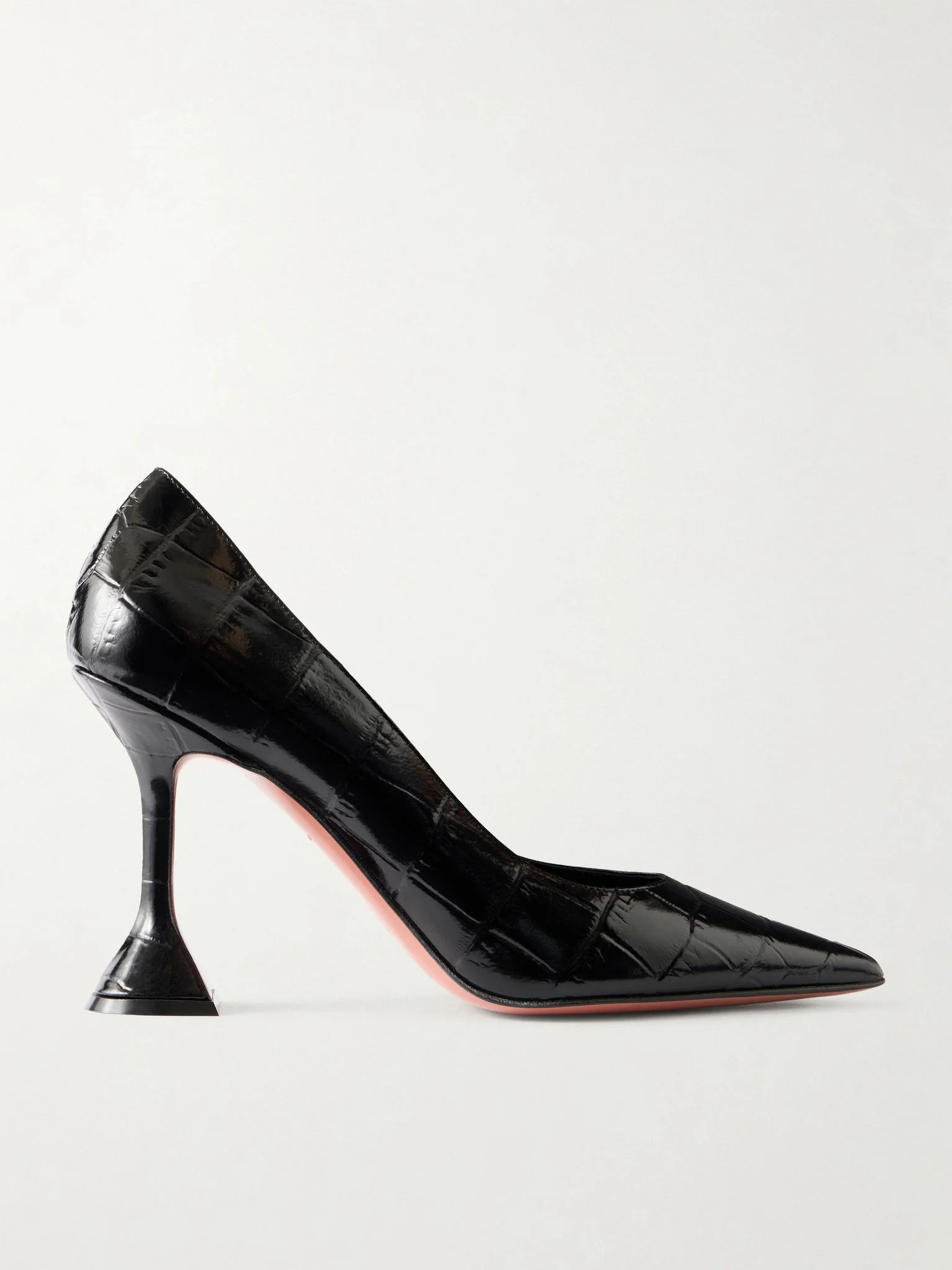 Ami 95 croc-effect leather pumps Black - 1