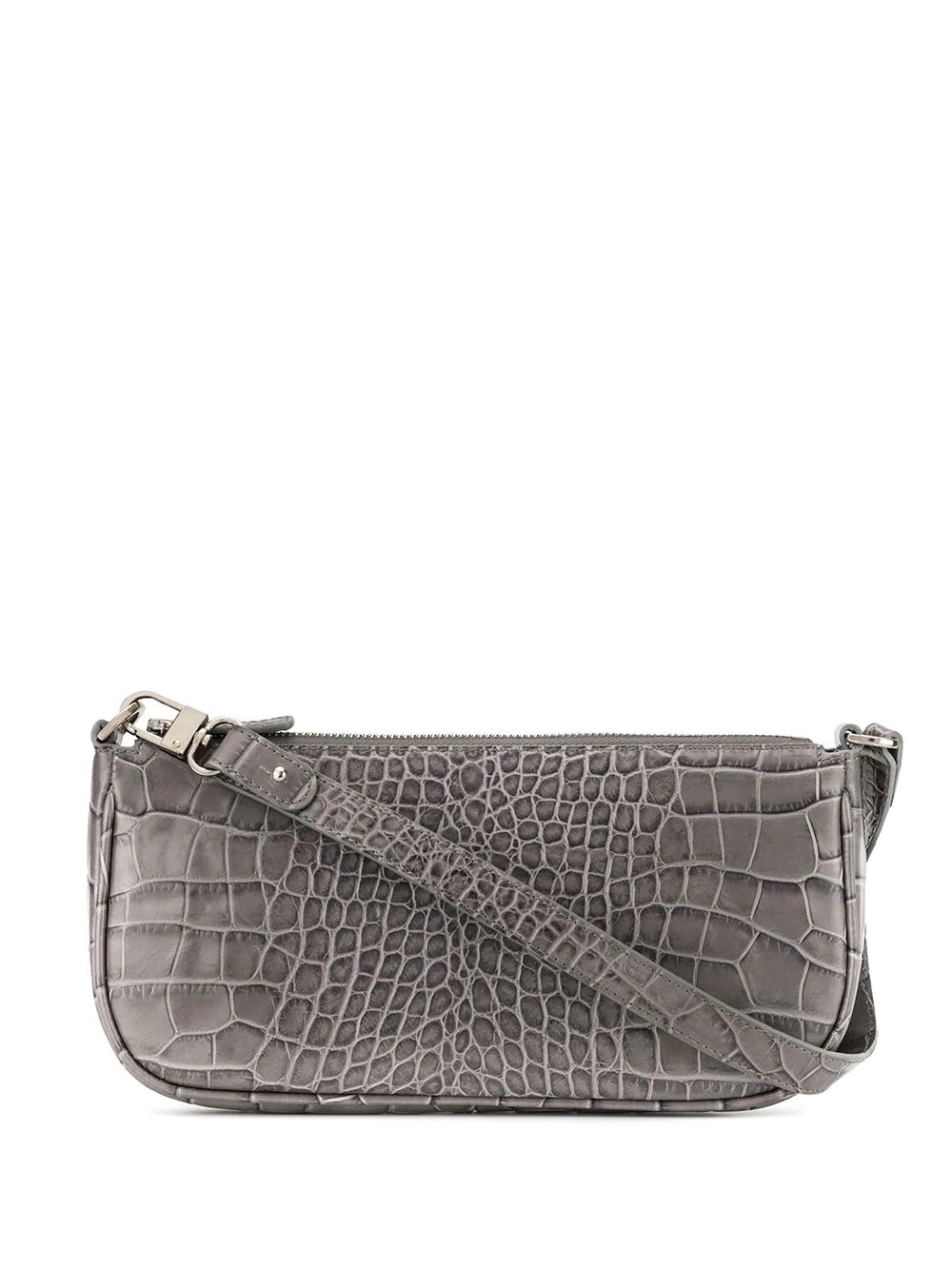 crocodile embossed shoulder bag - 1