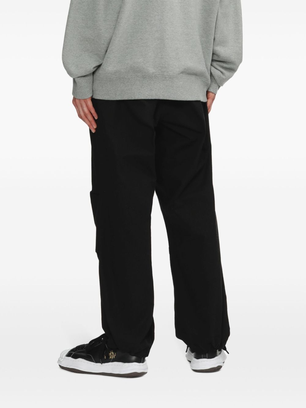 cotton wide-leg trousers - 4