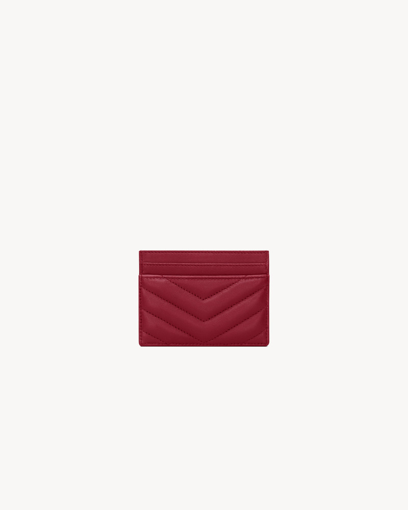SAINT LAURENT CASSANDRE CARD CASE IN LAMBSKIN outlook