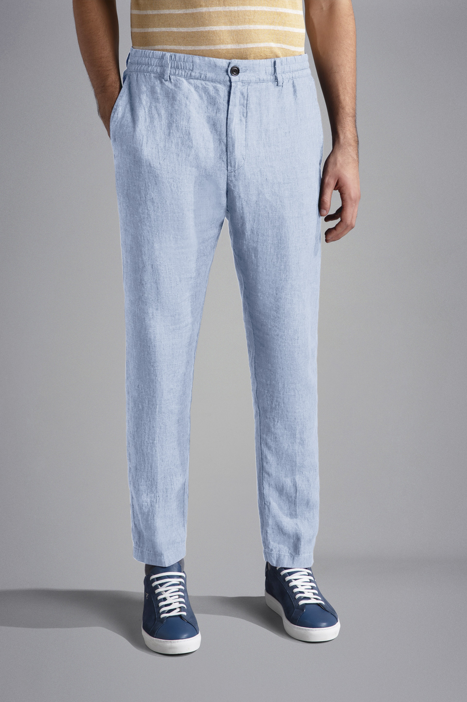 LINEN CHINO TROUSERS - 6