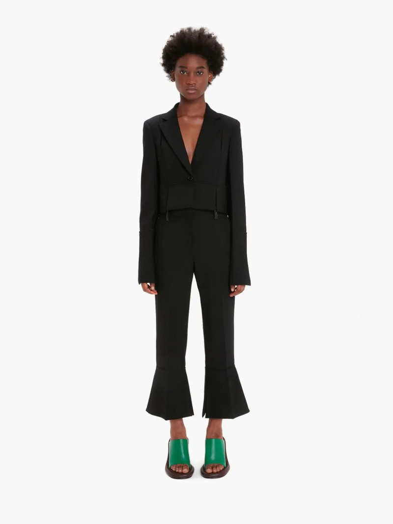 JW Anderson CROPPED SLIT DETAIL TAILORED SB JACKET outlook