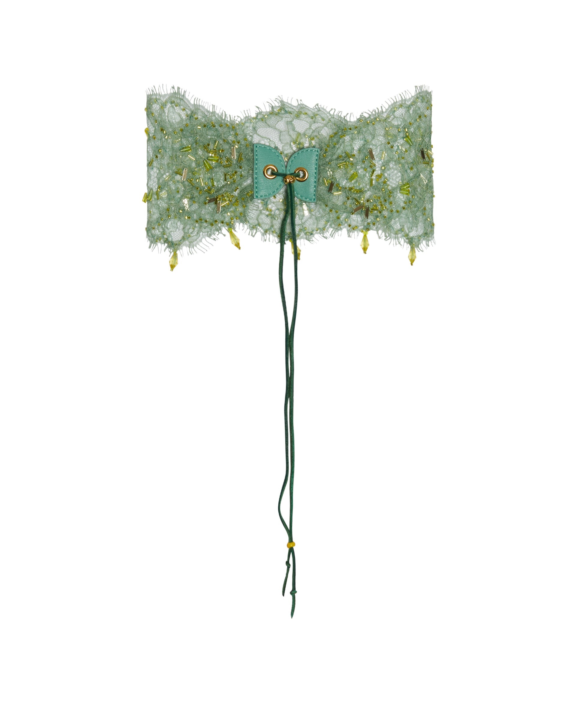 Green Lace Mask - 4