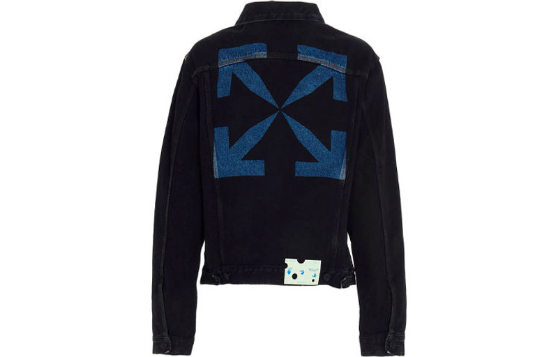 Off-White Off-White FW20 Arrow Printed Denim Jacket Men Black OMYE054E20DEN0031049 outlook