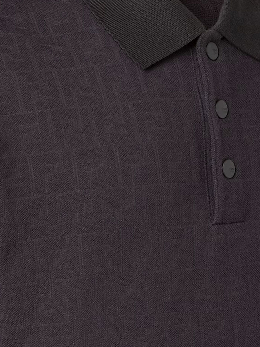 COTTON POLO SHIRT WITH FF MOTIF - 3