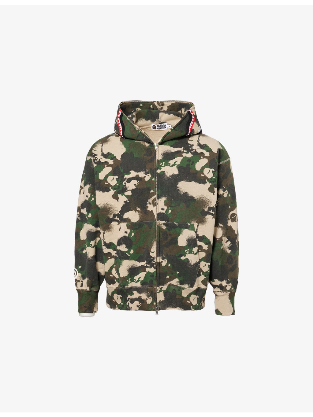 Camouflage Two-Slip-Pockets Relaxed-Fit Cotton-Jersey Hoody - 1