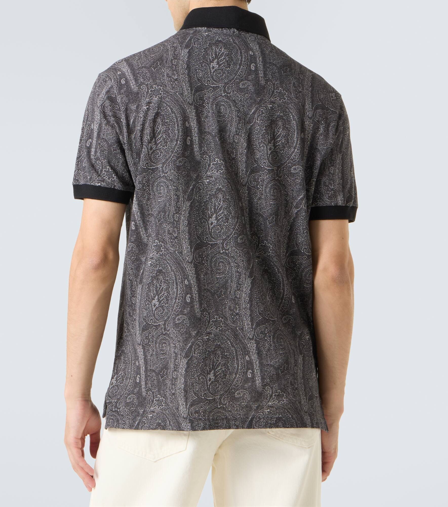 Paisley cotton polo shirt - 4