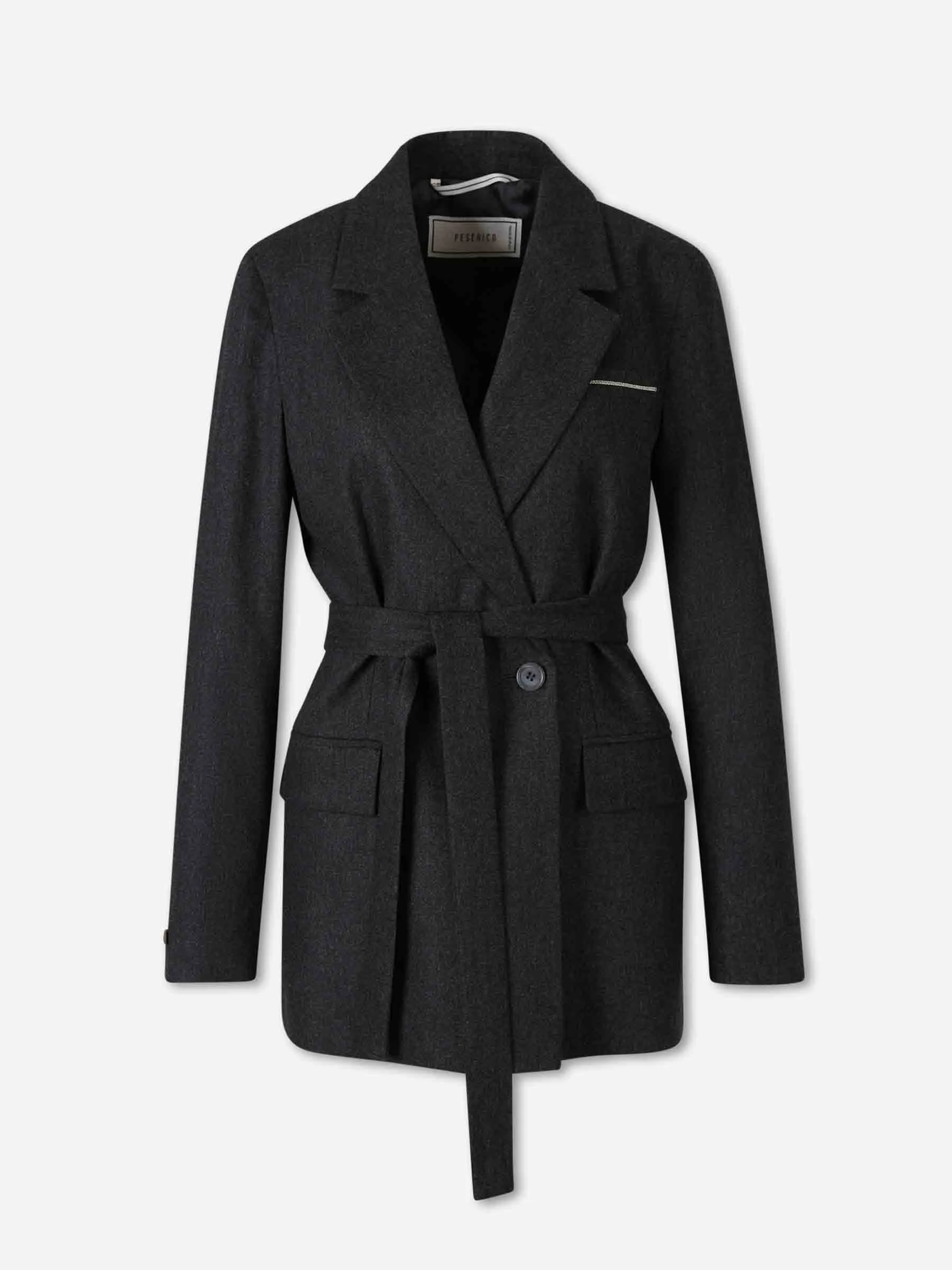 STRAIGHT BLAZER WITH TIE - 1