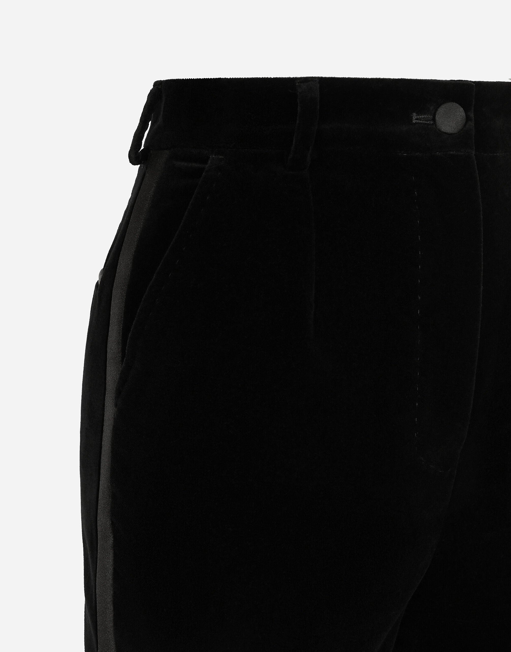 Tailored velvet tuxedo pants - 7