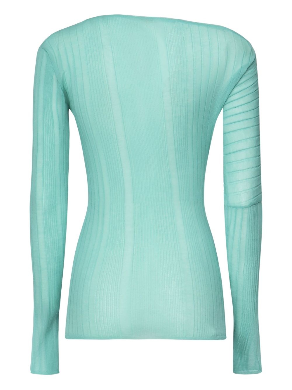 ribbed long-sleeve top - 2