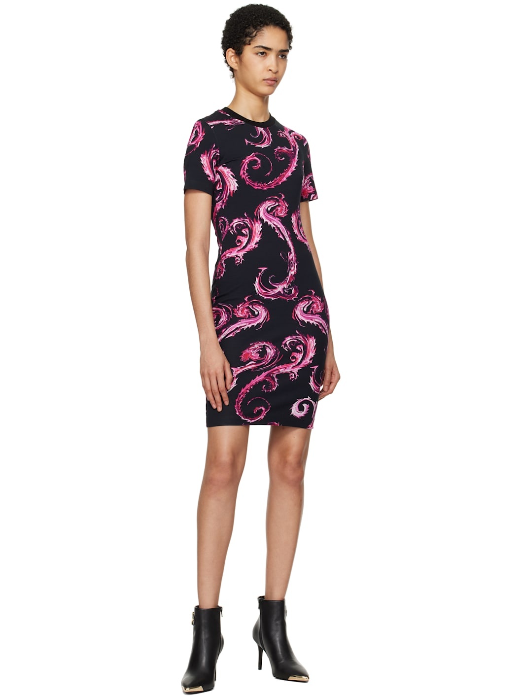 Black Chromo Couture T-Shirt Minidress - 4