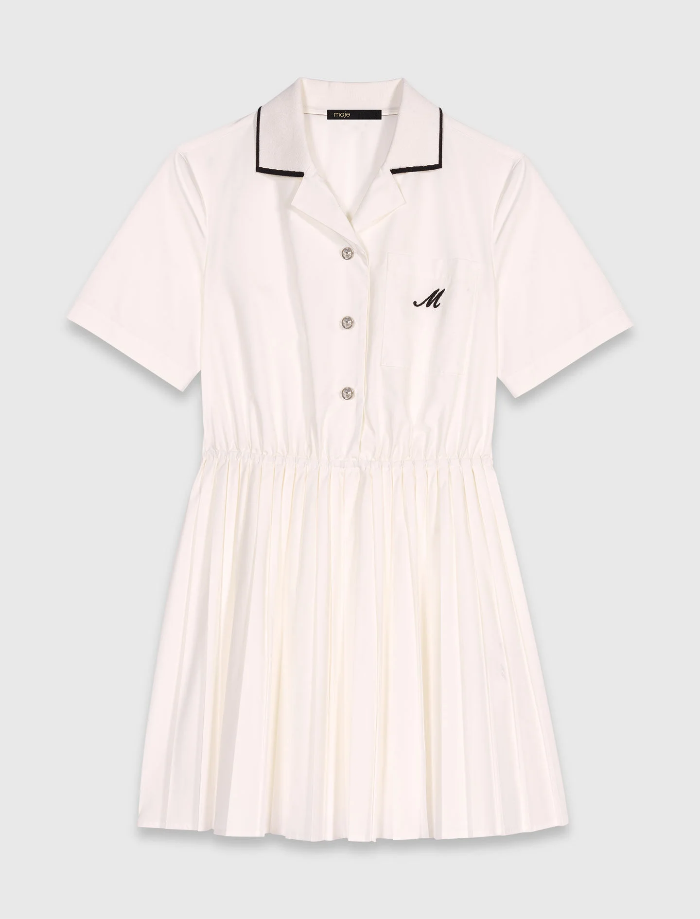 Short-sleeved shirt dress - 1
