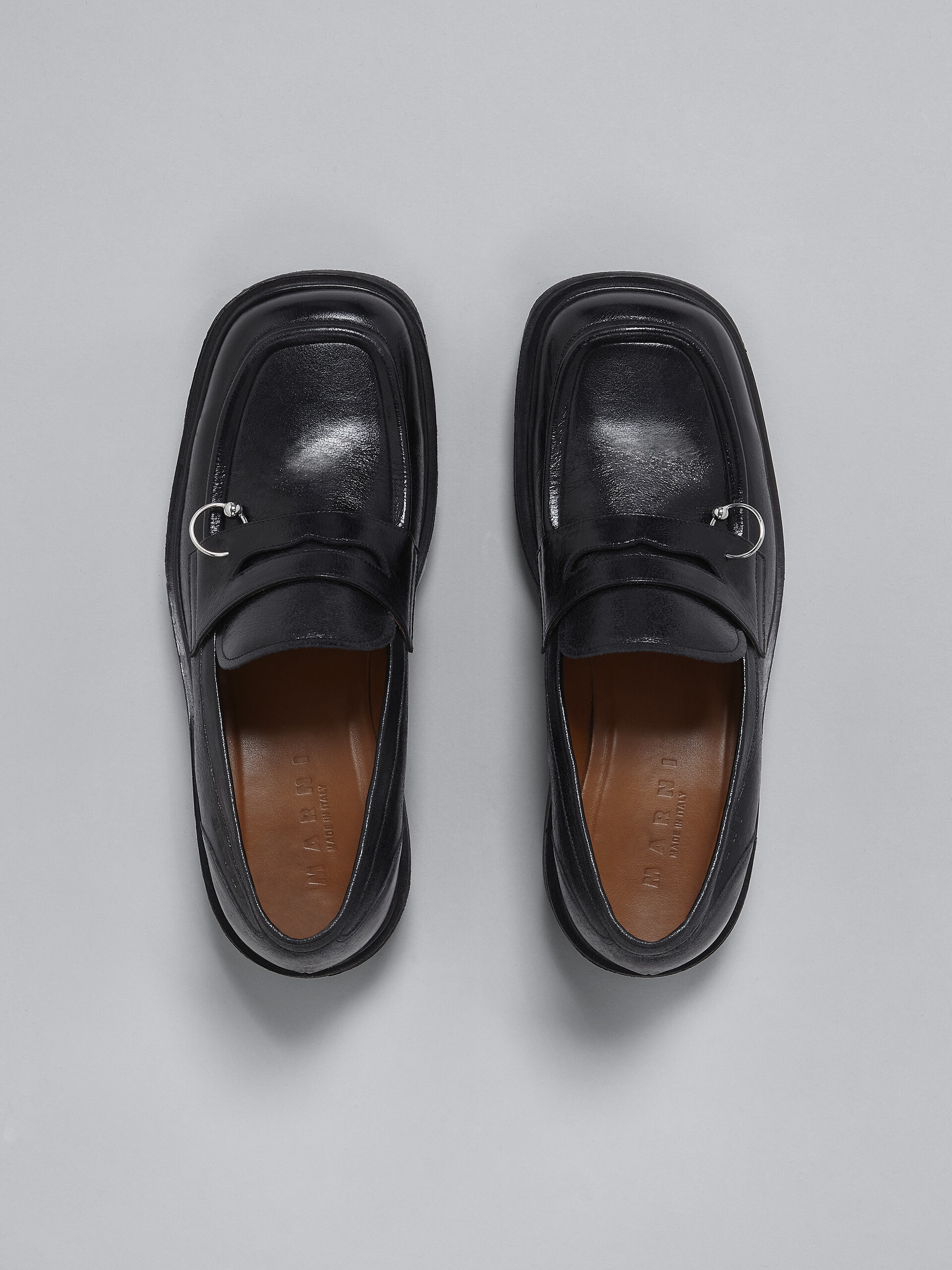 BLACK LEATHER MOCCASIN - 4