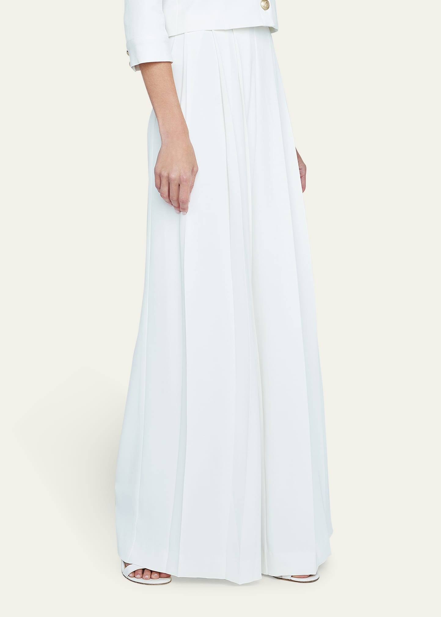 Nova Mid-Rise Wide-Leg Pleated Pants - 4