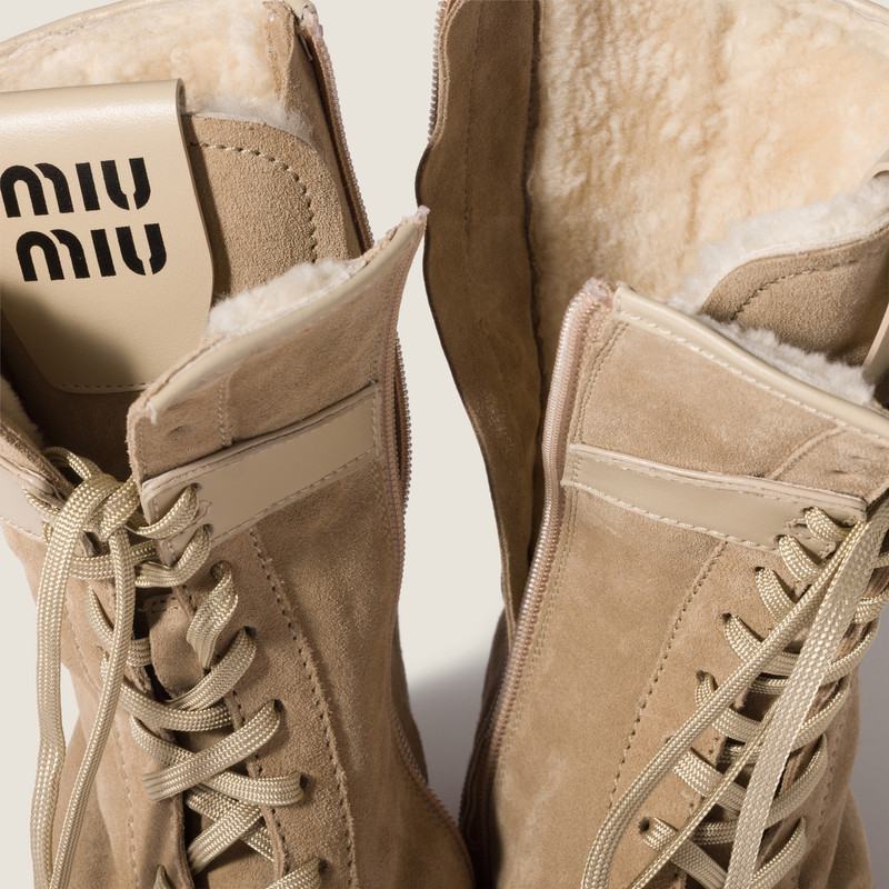 Gymnasium suede and shearling boxer boots 4