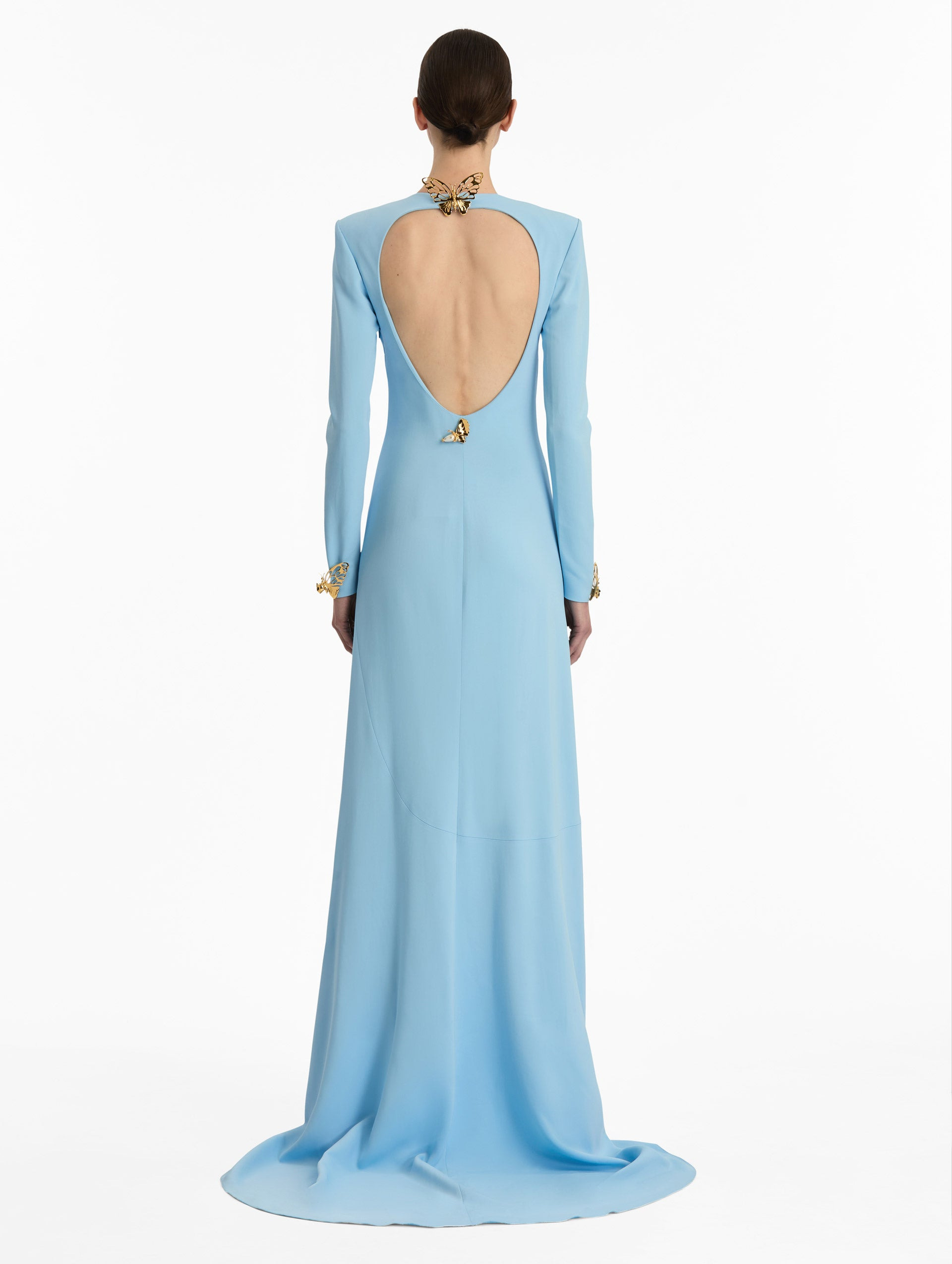 BUTTERFLY-DETAILED KEYHOLE GOWN - 3