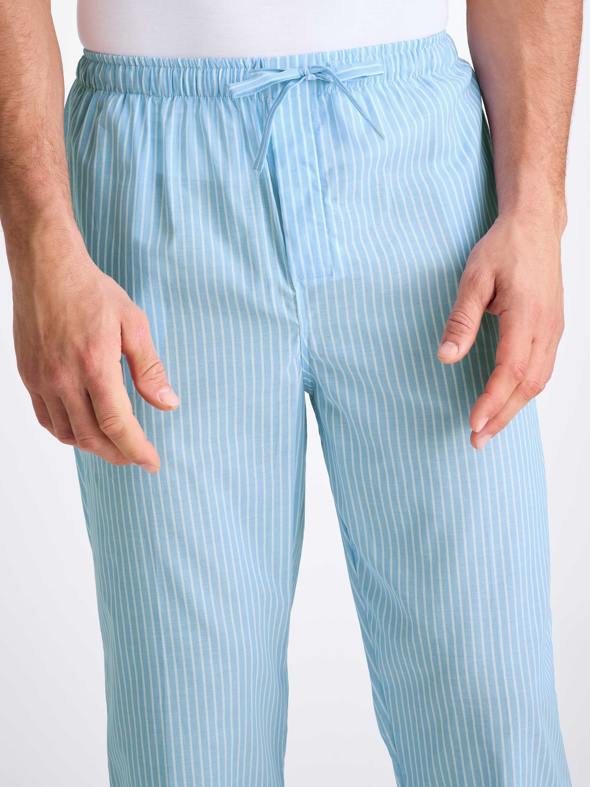 Men's Lounge Pants Amalfi 21 Cotton Batiste Blue - 5