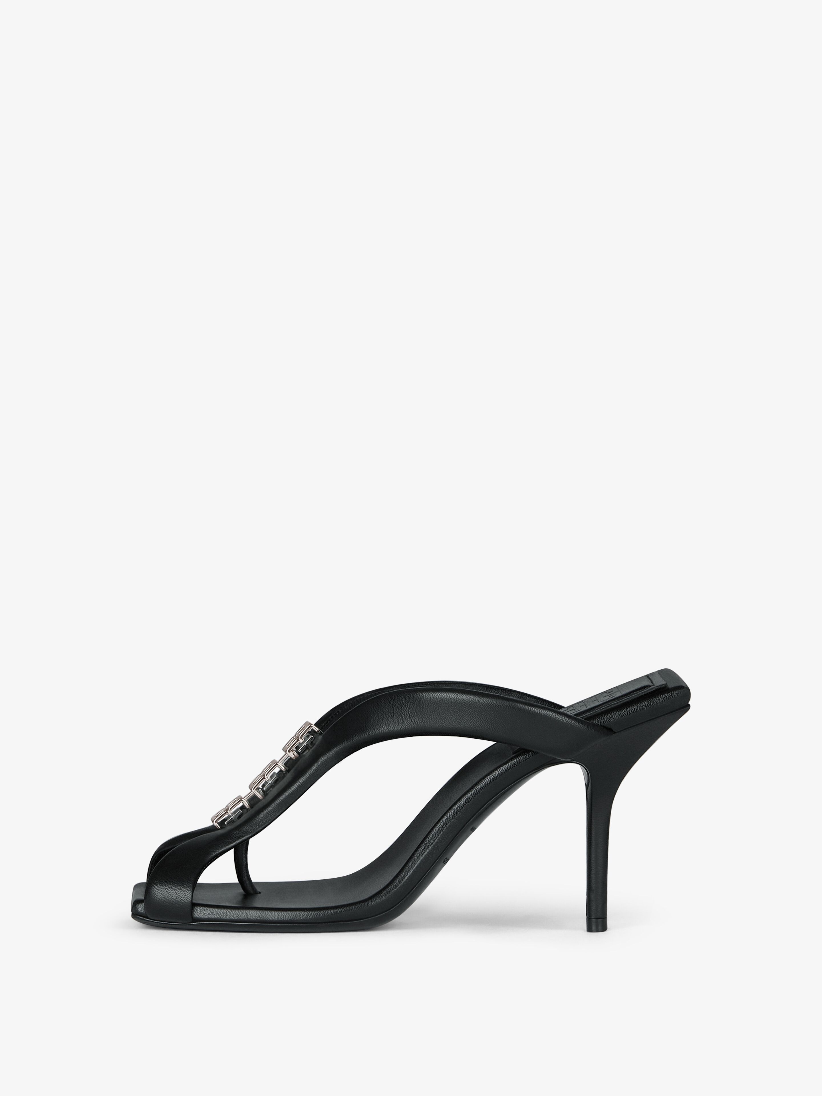 G WOVEN THONG SANDALS IN LEATHER - 4