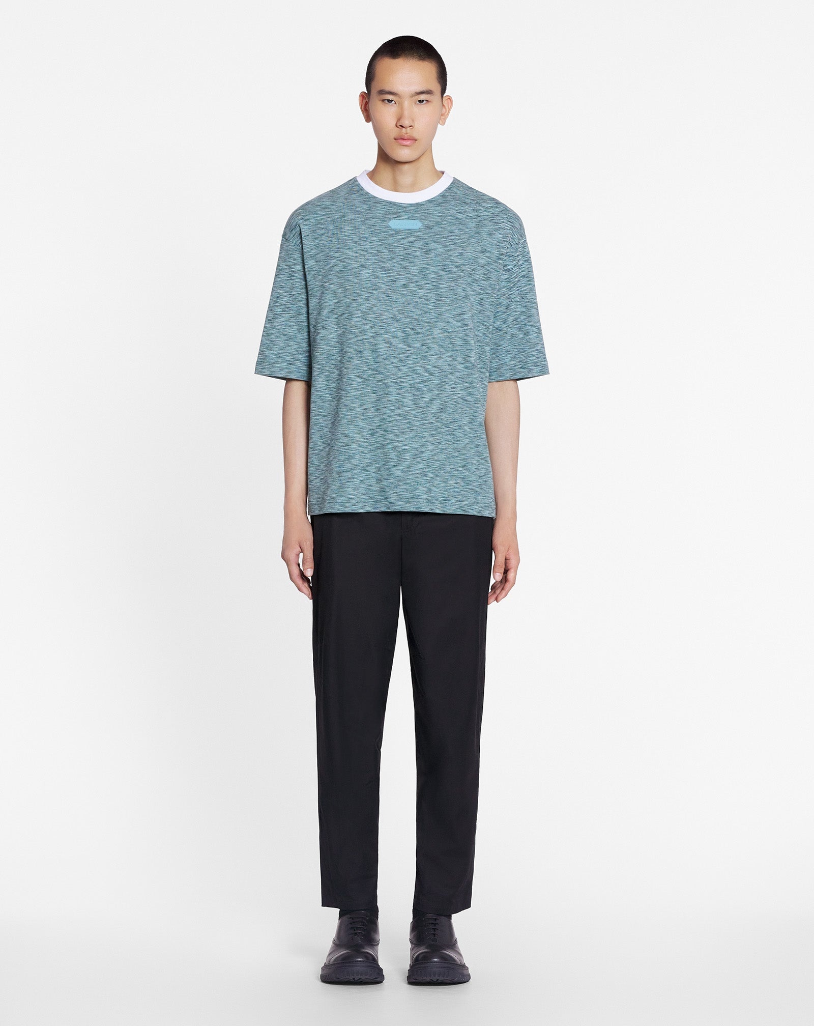 HEATHERED-EFFECT LOOSE-FITTING T-SHIRT - 2