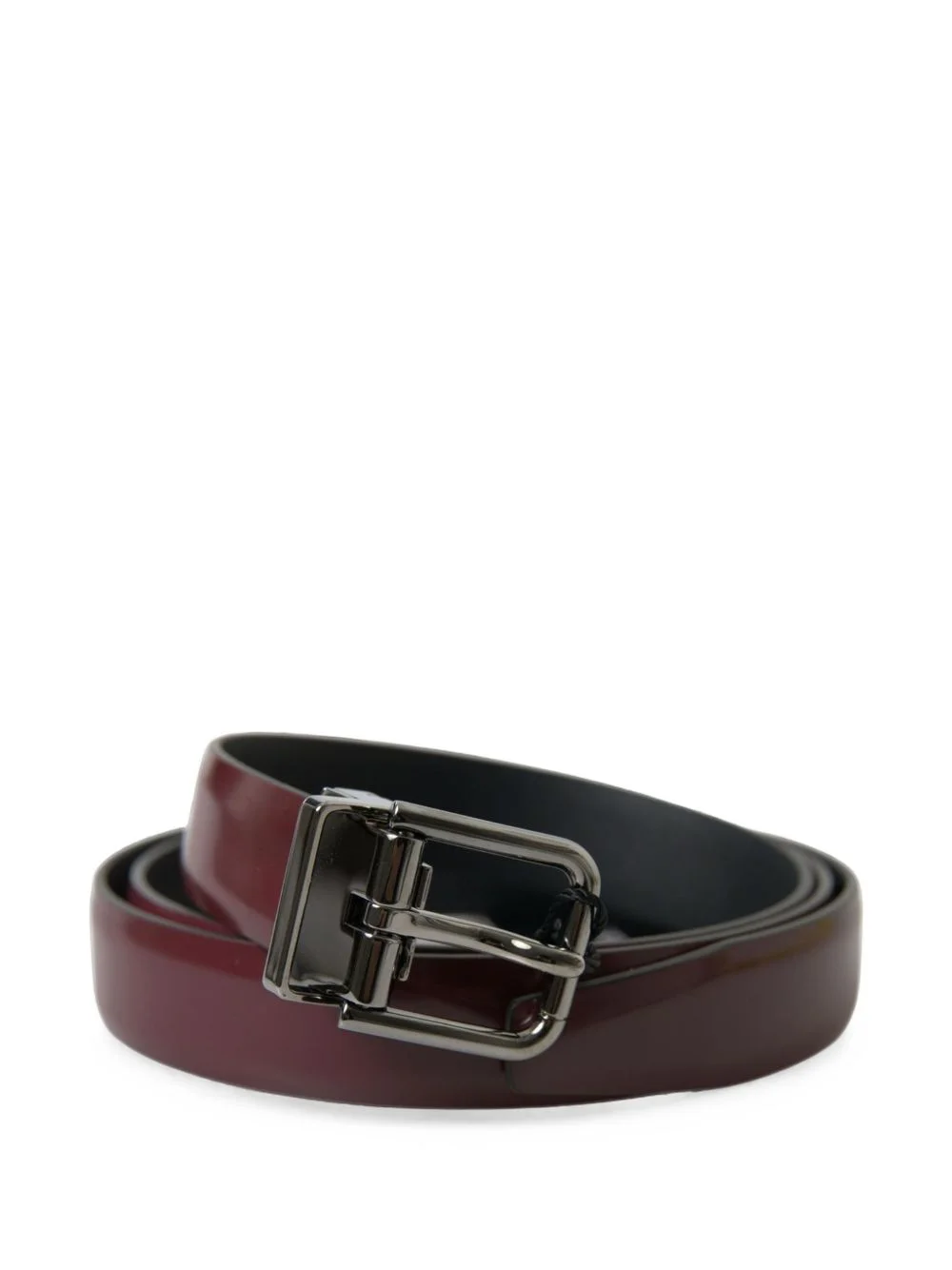 buckle-fastening leather belt - 1